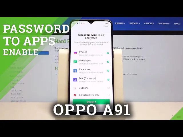 Video thumbnail for How to Add Password to Apps in OPPO A91 – App Protection