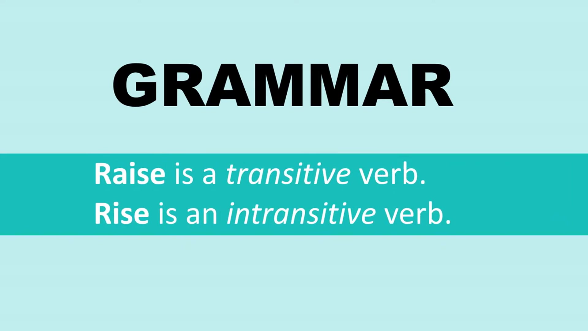 Video thumbnail for Raise vs Rise – Correct Usage in American English