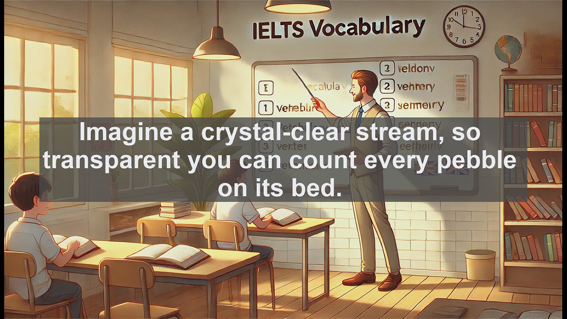 'Video thumbnail for 5000 Must Know IELTS 8.0 Vocabulary - Pellucid: Boost Your IELTS Score with This Powerful Word'