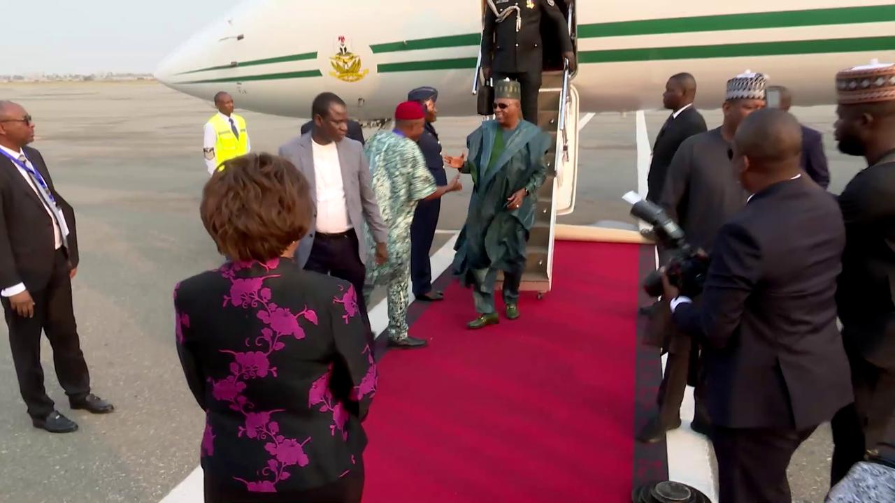 Video thumbnail for Angola: Shettima Arrives in Angola for AU Extraordinary Summit.