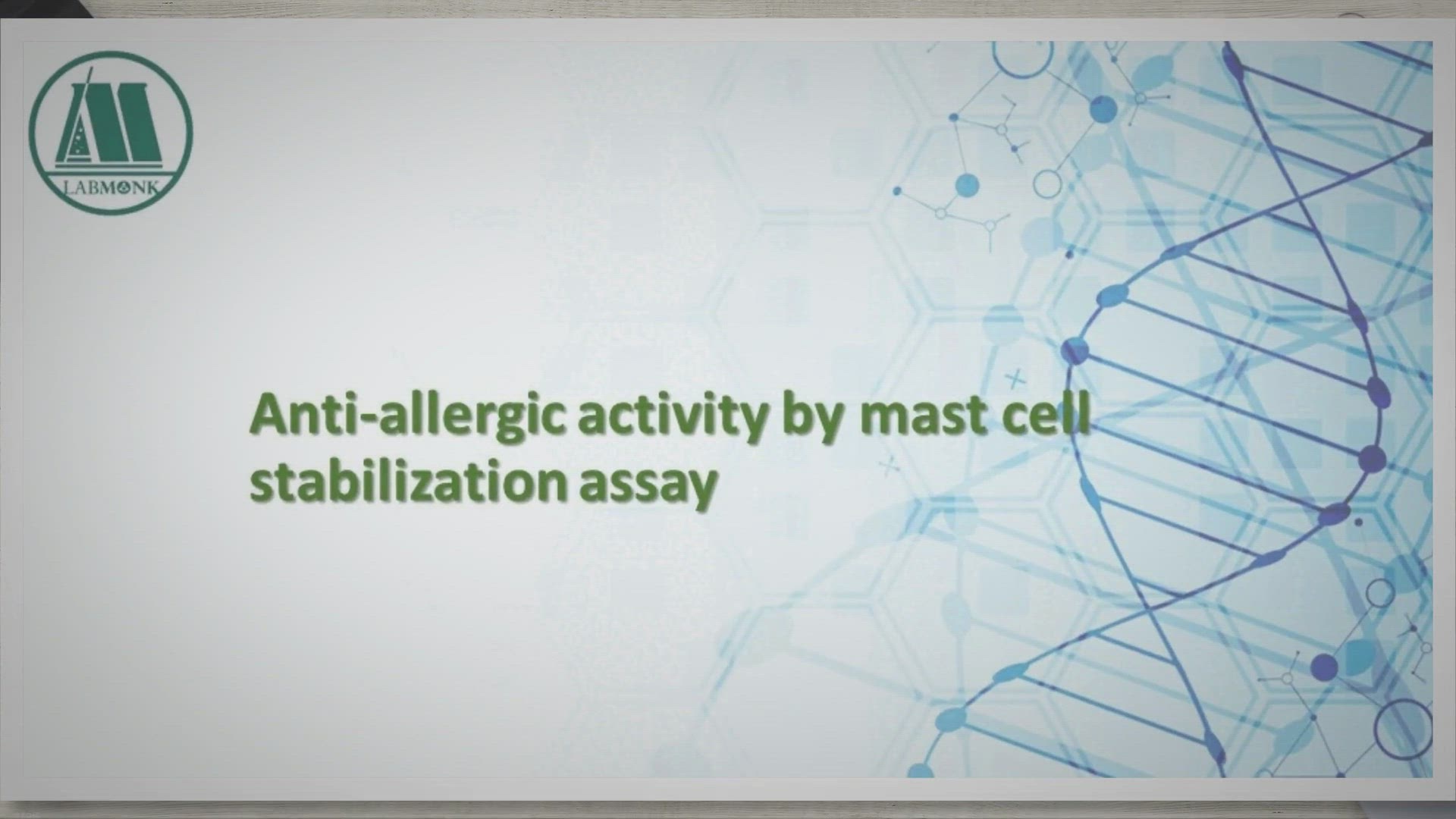 Video thumbnail for Anti-allergic activity by mast cell stabilization assay