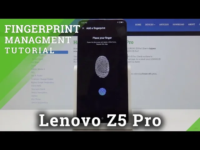 Video thumbnail for How to Set & Use the Fingerprint on Lenovo Z5 Pro - Screen Blockade / Screenlock