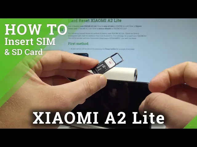 Video thumbnail for XIAOMI A2 Lite Insert SIM and SD / Open Slot / Set Up SIM and SD Card