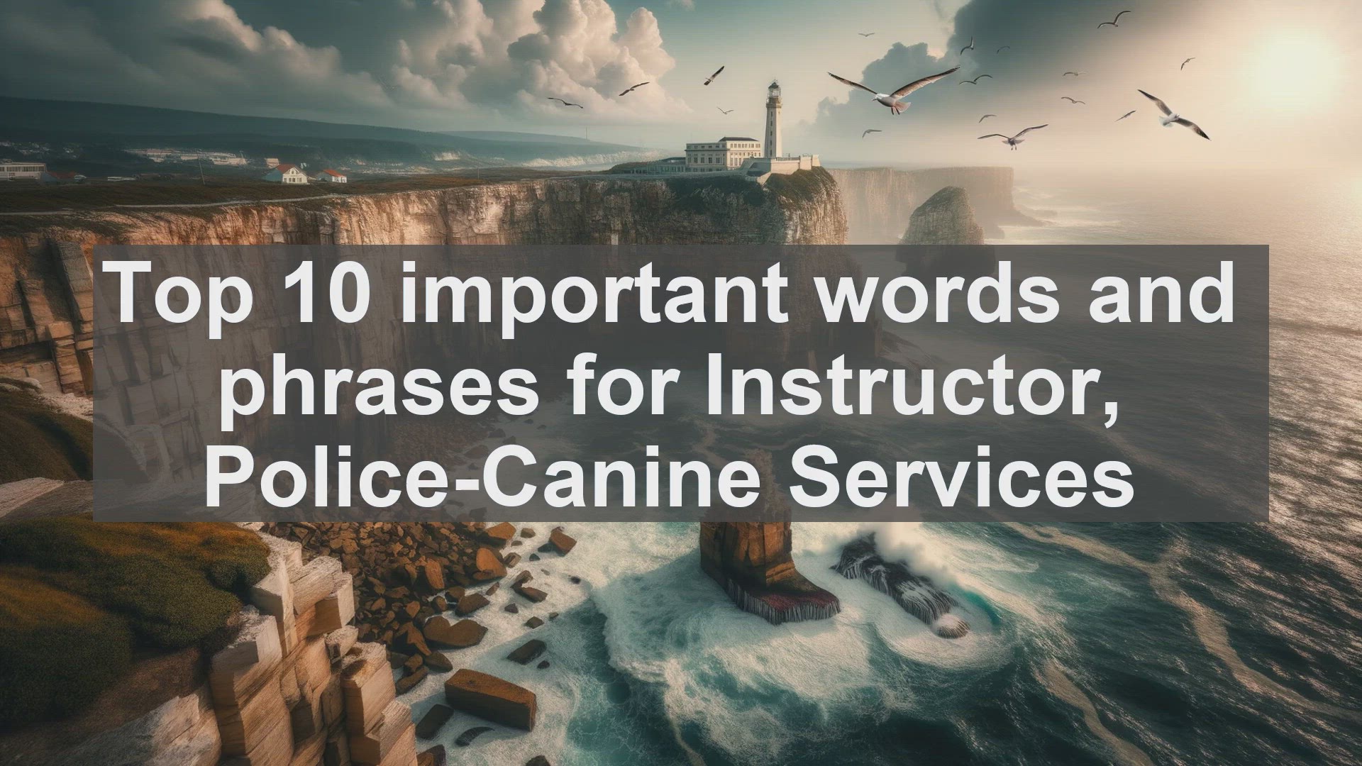'Video thumbnail for Top 10 important words and phrases for Instructor PoliceCanine Services'