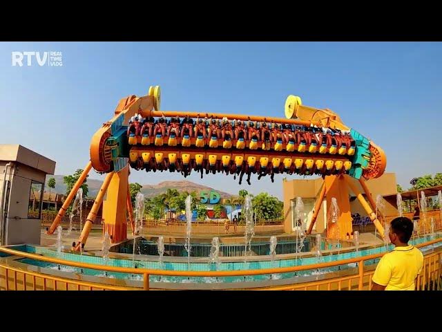 Video thumbnail for Top Spin Suspended Ride at Wet N Joy Amusement Park - Lonavala
