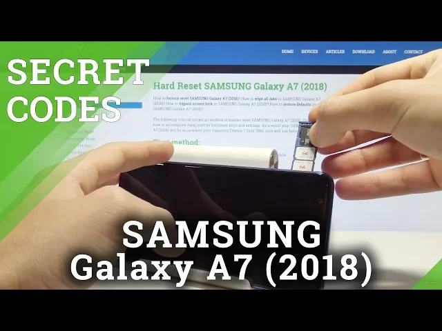 Video thumbnail for How to Insert SIM and SD in SAMSUNG Galaxy A7 (2018) - SIM & SD Slot