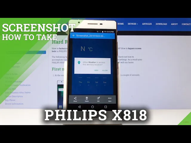 Video thumbnail for How to Take Screenshot in PHILIPS X818 - Save & Share Screen