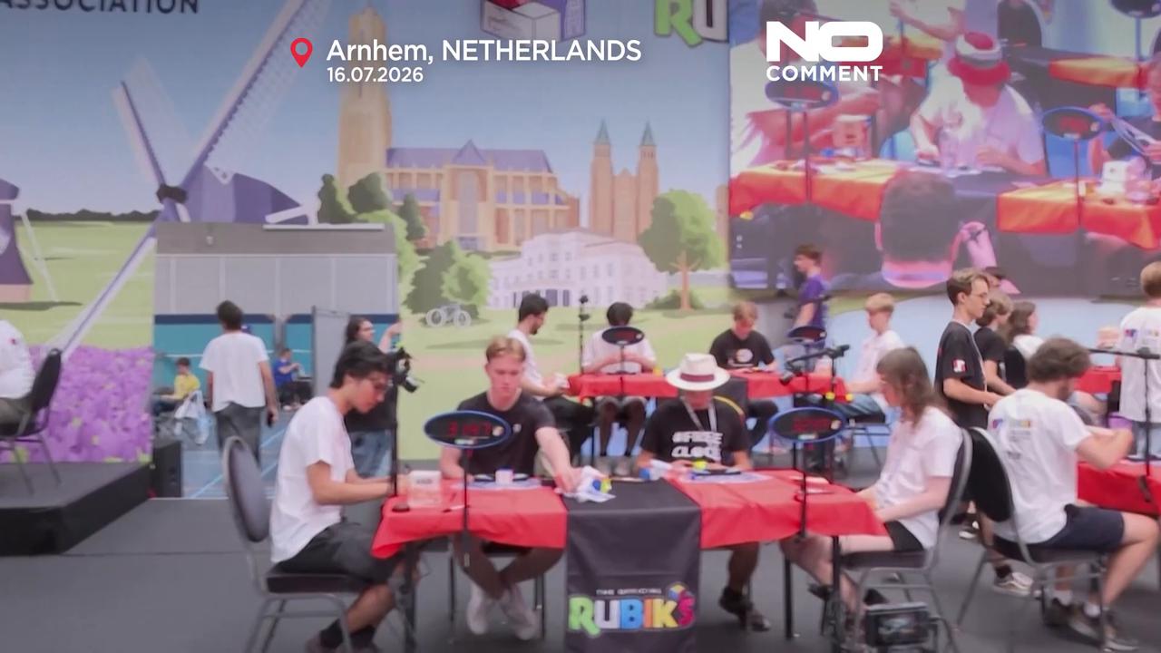 Video thumbnail for Rubik’s Cube stars shine at European speedcubing event in the Netherlands