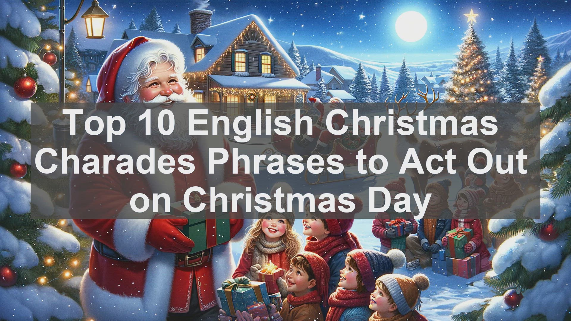 'Video thumbnail for Top 10 English Christmas Charades Phrases to Act Out on Christmas Day'