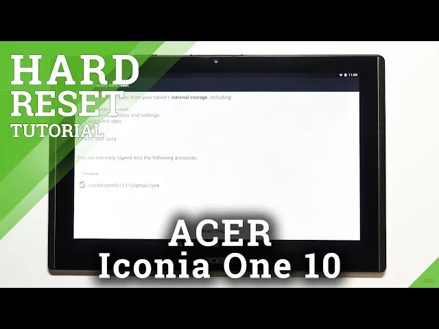 Video thumbnail for How to Factory Reset ACER Iconia One 10 – Delete All Personal Data & Customized Settings