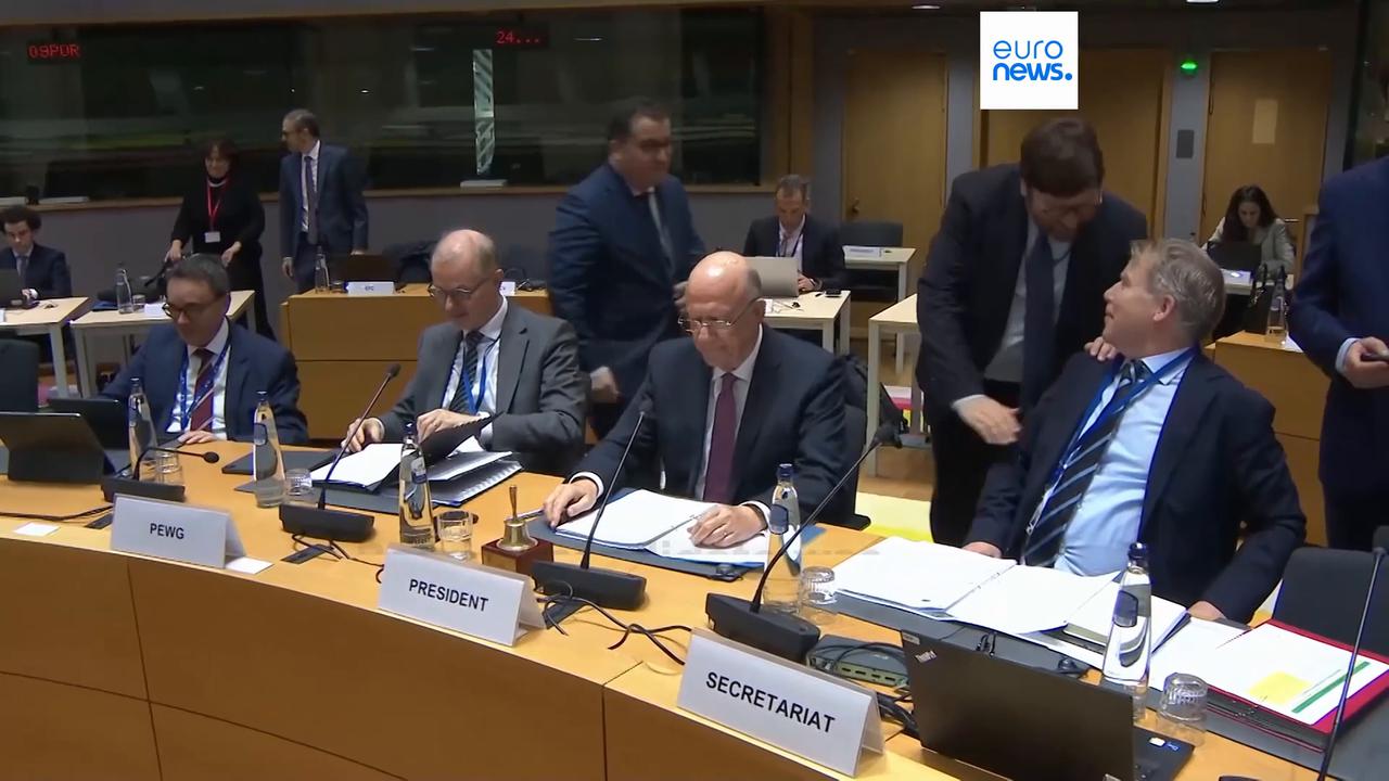 Video thumbnail for Greek Finance Minister Kyriakos Pierrakakis elected as president of Eurogroup