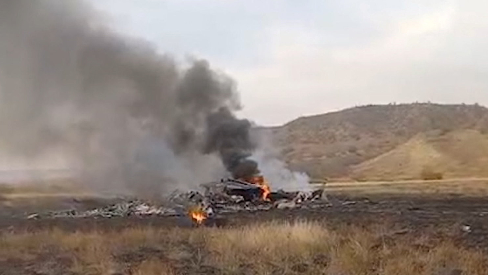 'Video thumbnail for Turkish C-130 military plane crashes in Georgia with 20 people aboard'