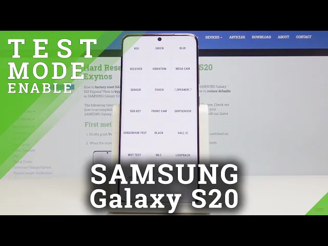 Video thumbnail for How to Enter Test Mode in SAMSUNG Galaxy S20 – Check Your Device Performance