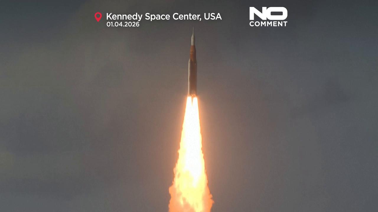 Video thumbnail for Watch: NASA's Artemis II rocket launches on historic Moon mission