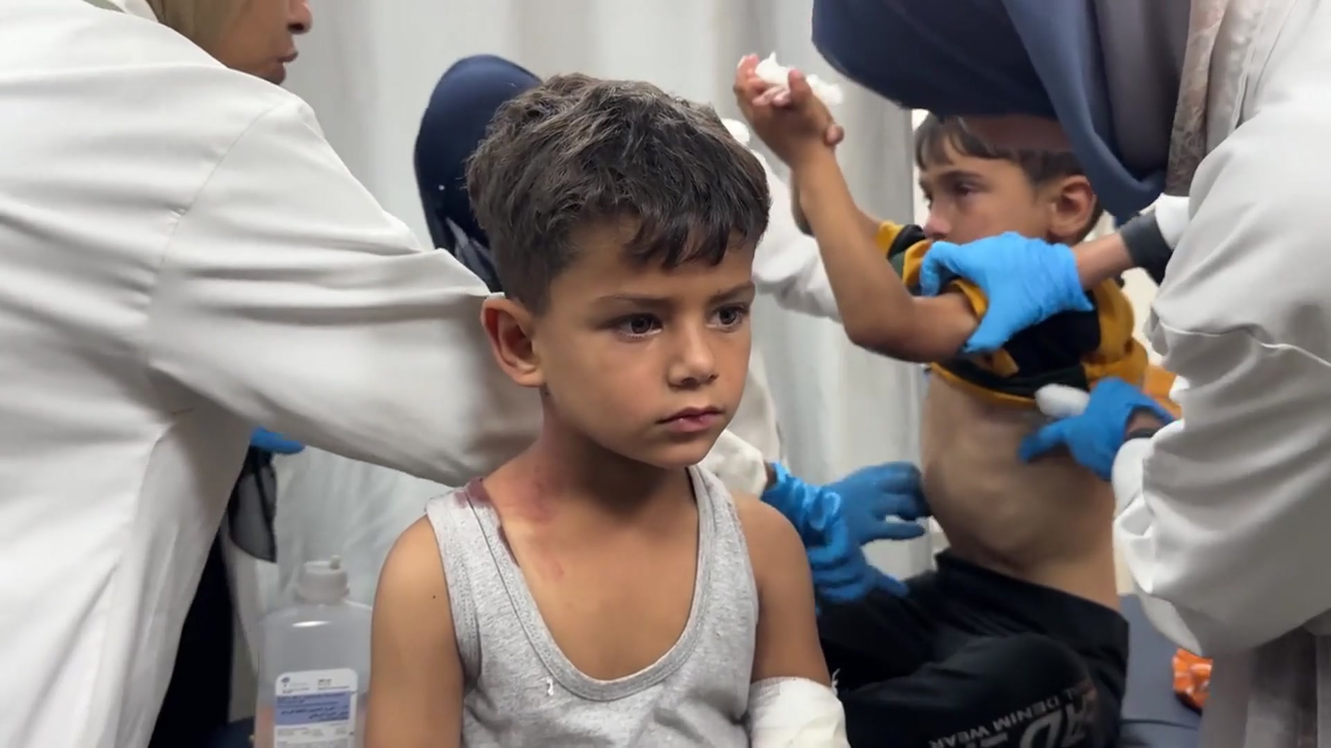 Video thumbnail for Palestinians killed, wounded after Israeli strike hits tent camp in southern Gaza.