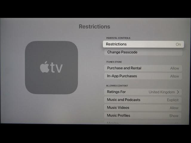 Video thumbnail for How to Control What Your Kids Watch on APPLE TV 4K - Parental Control Set Up on Apple Device