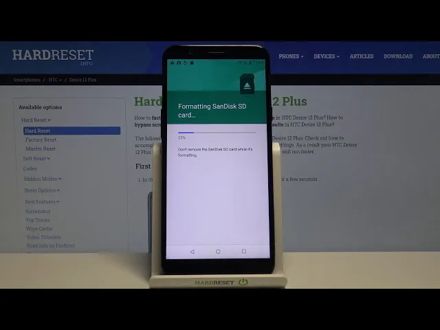 Video thumbnail for How to Format SD Card in HTC Desire 12 Plus – Fix Memory Card