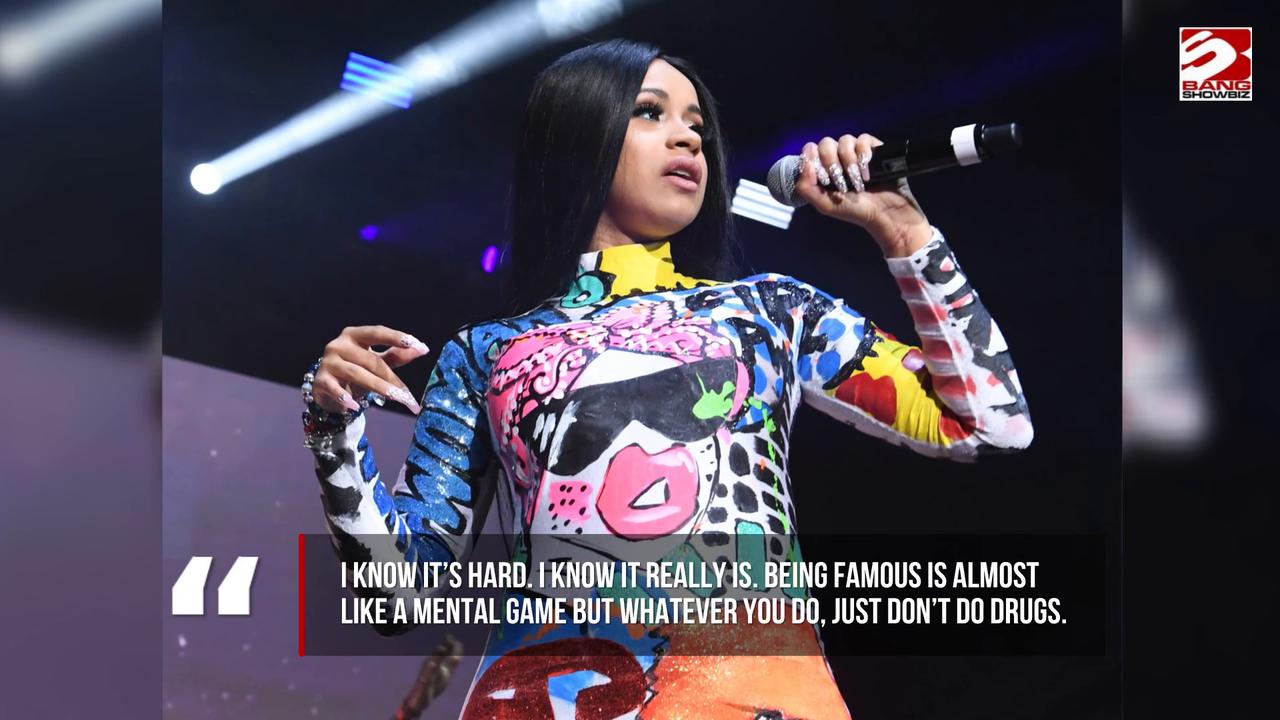 Video thumbnail for Cardi B urges aspiring stars never to turn to drugs