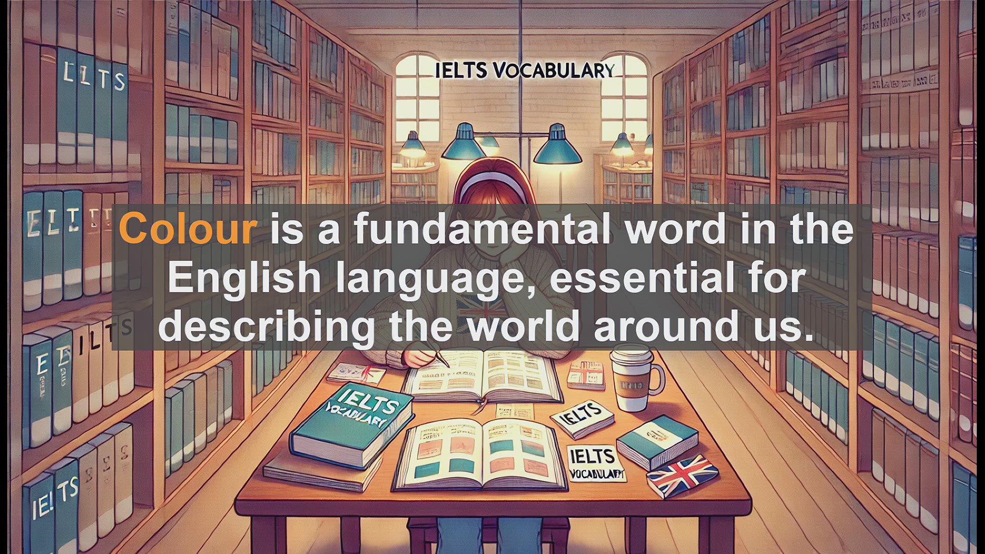 'Video thumbnail for 2500 Must Know IELTS 5.5 Vocabulary - Mastering 'Colour' for IELTS: Boost Your English Skills'