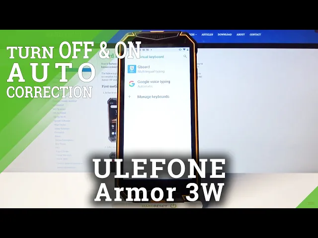 Video thumbnail for Activate / Turn Off Auto-Correction Text Option - ULEFONE Armor 3W
