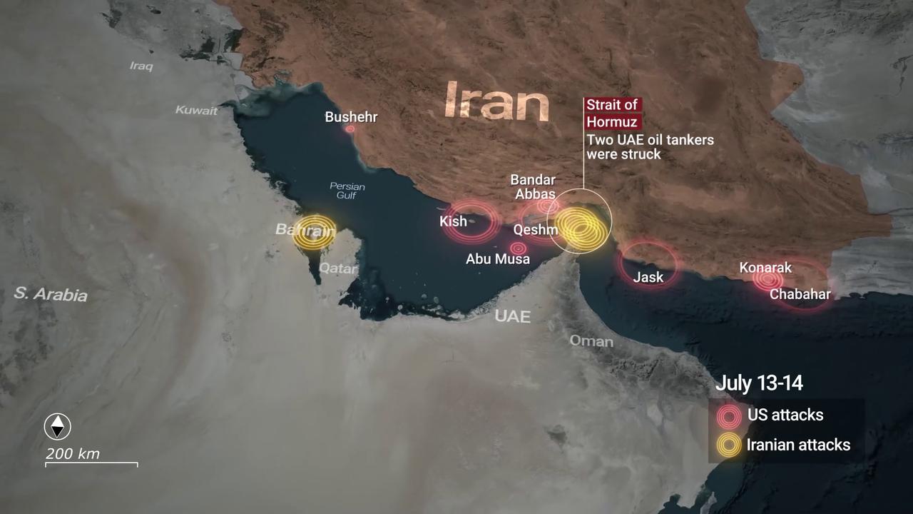 Video thumbnail for Iran: MOTION GRAPHICS - US launches 3rd consecutive night of strikes against Iran.