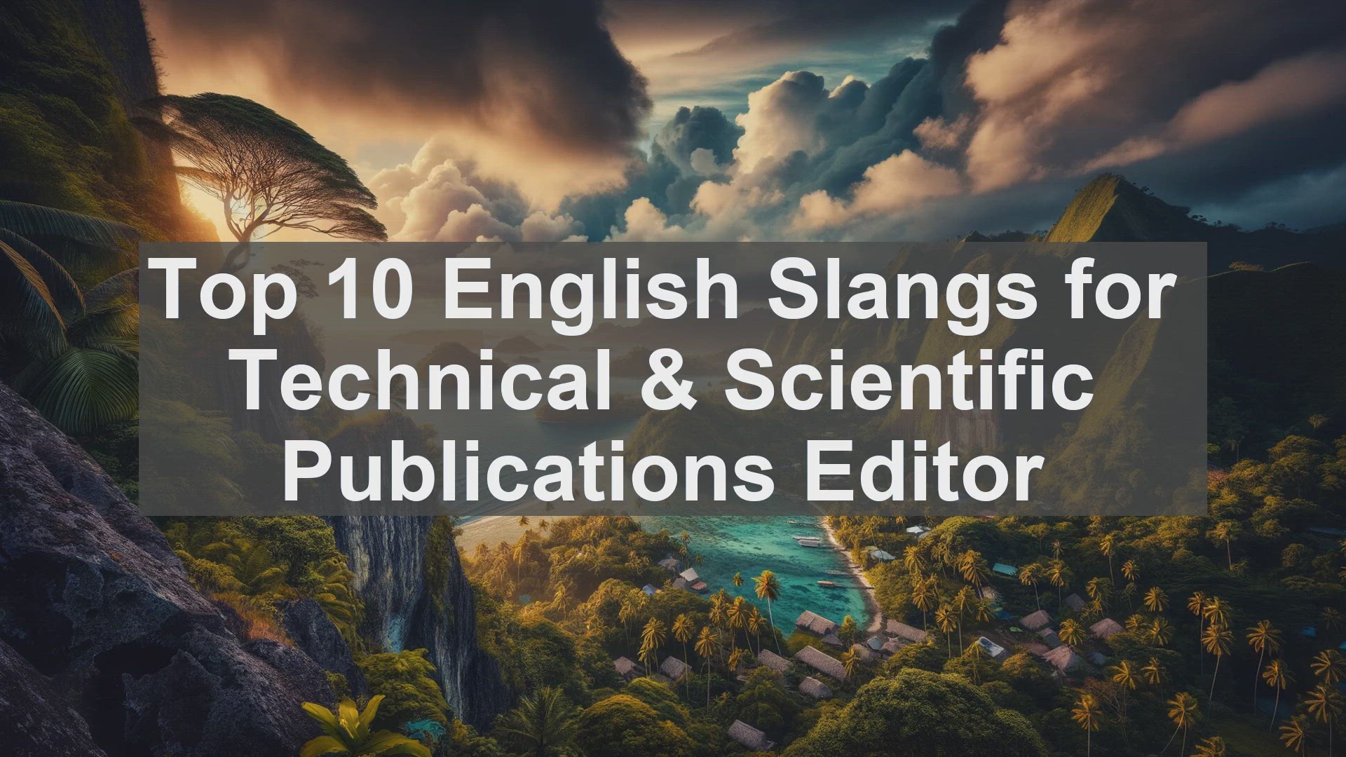 'Video thumbnail for Top 10 English Slangs for Technical  Scientific Publications Editor'
