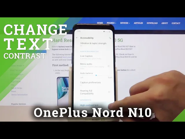 Video thumbnail for How to Activate High Contrast Text on OnePlus Nord N10 5G