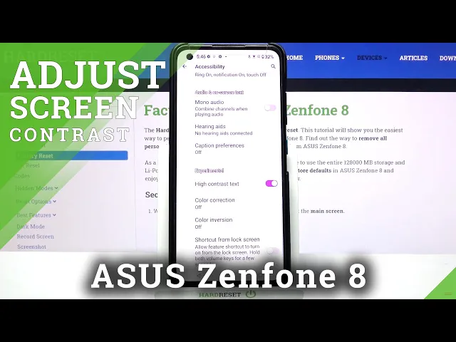 Video thumbnail for How to Activate High Contrast Text in ASUS Zenfone 8 – Change Text Contrast