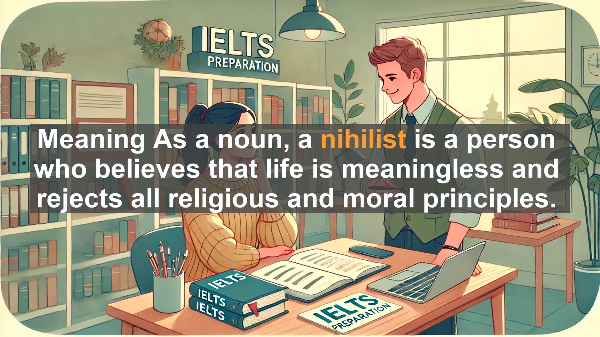 'Video thumbnail for 5000 Must Know IELTS 8.0 Vocabulary - What is a Nihilist? Exploring the Philosophy of Meaninglessness'