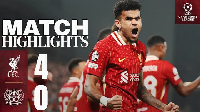 Video thumbnail for Luis Diaz HAT-TRICK! Liverpool 4-0 Bayer Leverkusen | Champions League Highlights