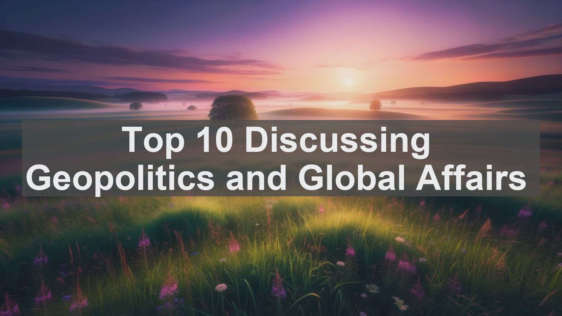 'Video thumbnail for Top 10 Discussing Geopolitics and Global Affairs'