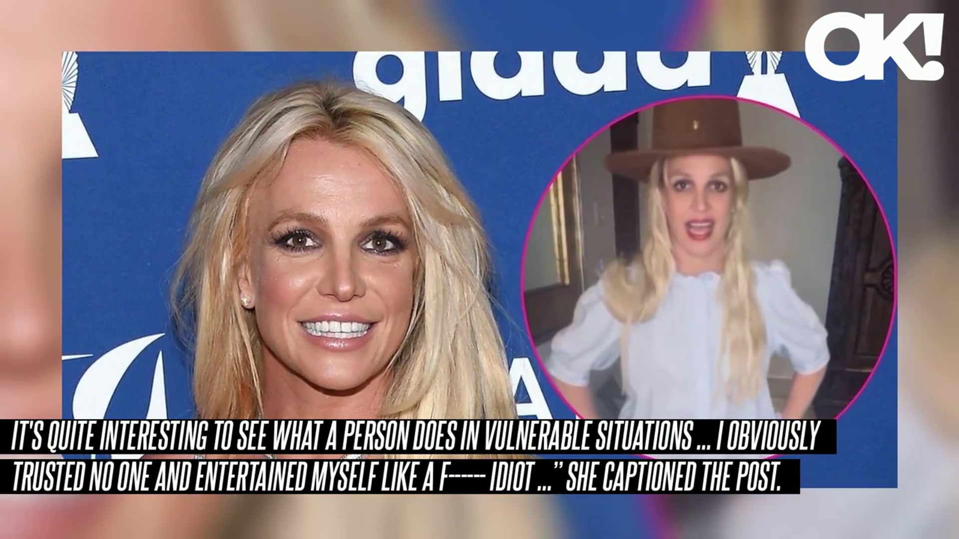 'Video thumbnail for 'Vulnerable' Britney Spears Claims She Kept Herself 'Entertained' After Getting 'Stuck' in'