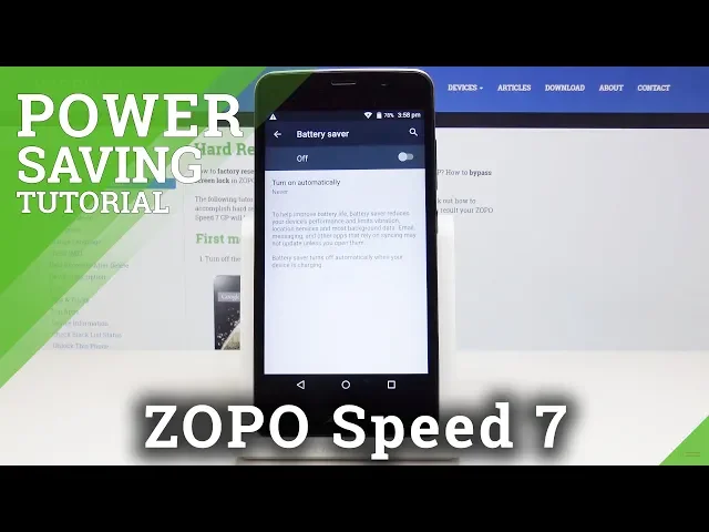 Video thumbnail for How to Turn On Battery Saver on ZOPO Speed 7 - Power Saving Mode