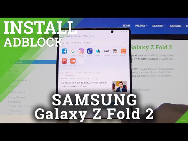 Video thumbnail for AdBlock App on SAMSUNG Galaxy Z Fold 2 - Block Adverts in Browser