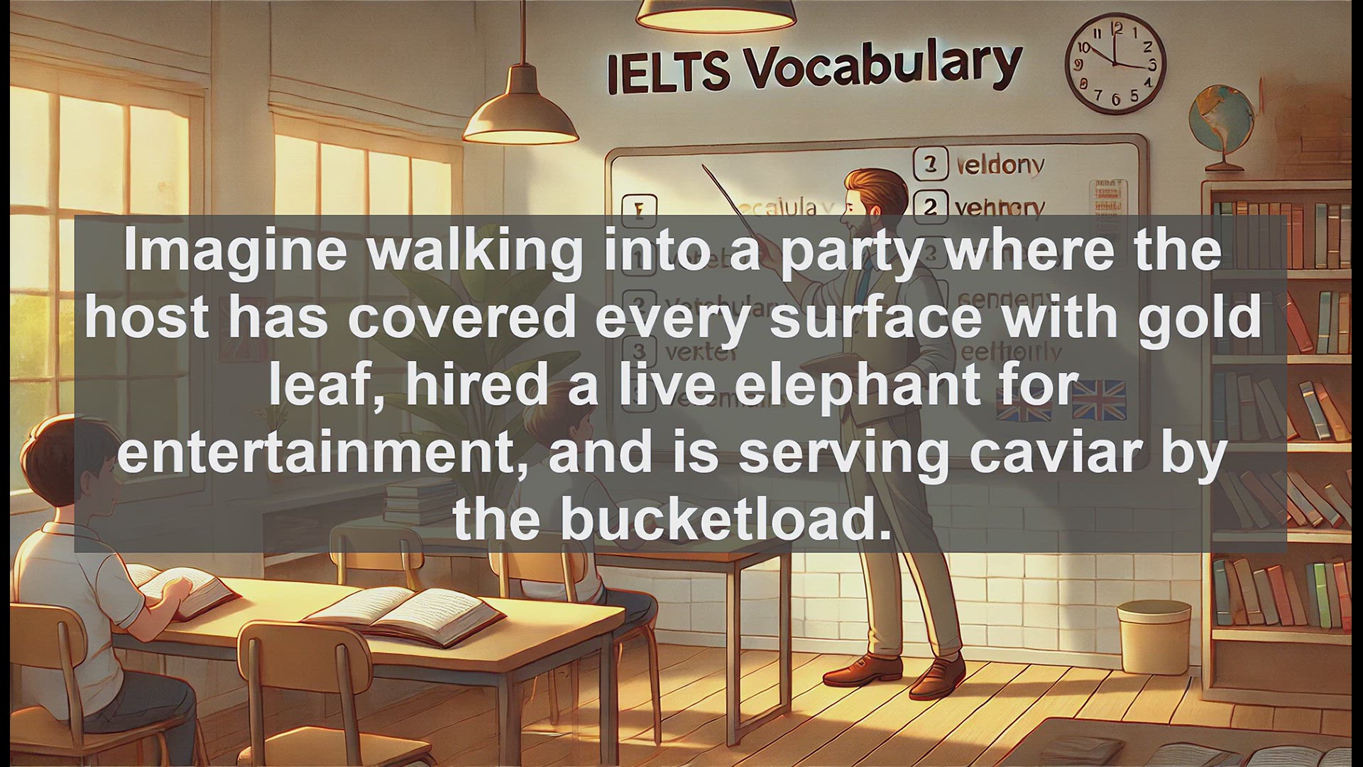 'Video thumbnail for 5000 Must Know IELTS 8.0 Vocabulary - Understanding 'Extravagant': Boost Your IELTS Score'
