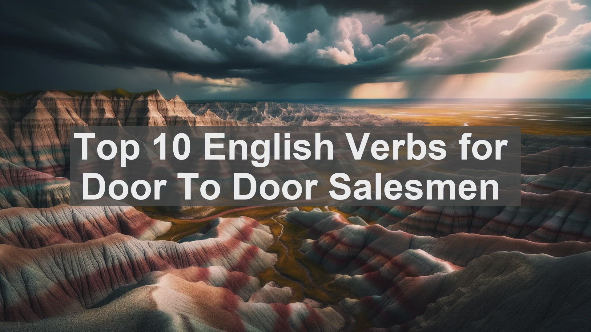'Video thumbnail for Top 10 English Verbs for Door To Door Salesmen'