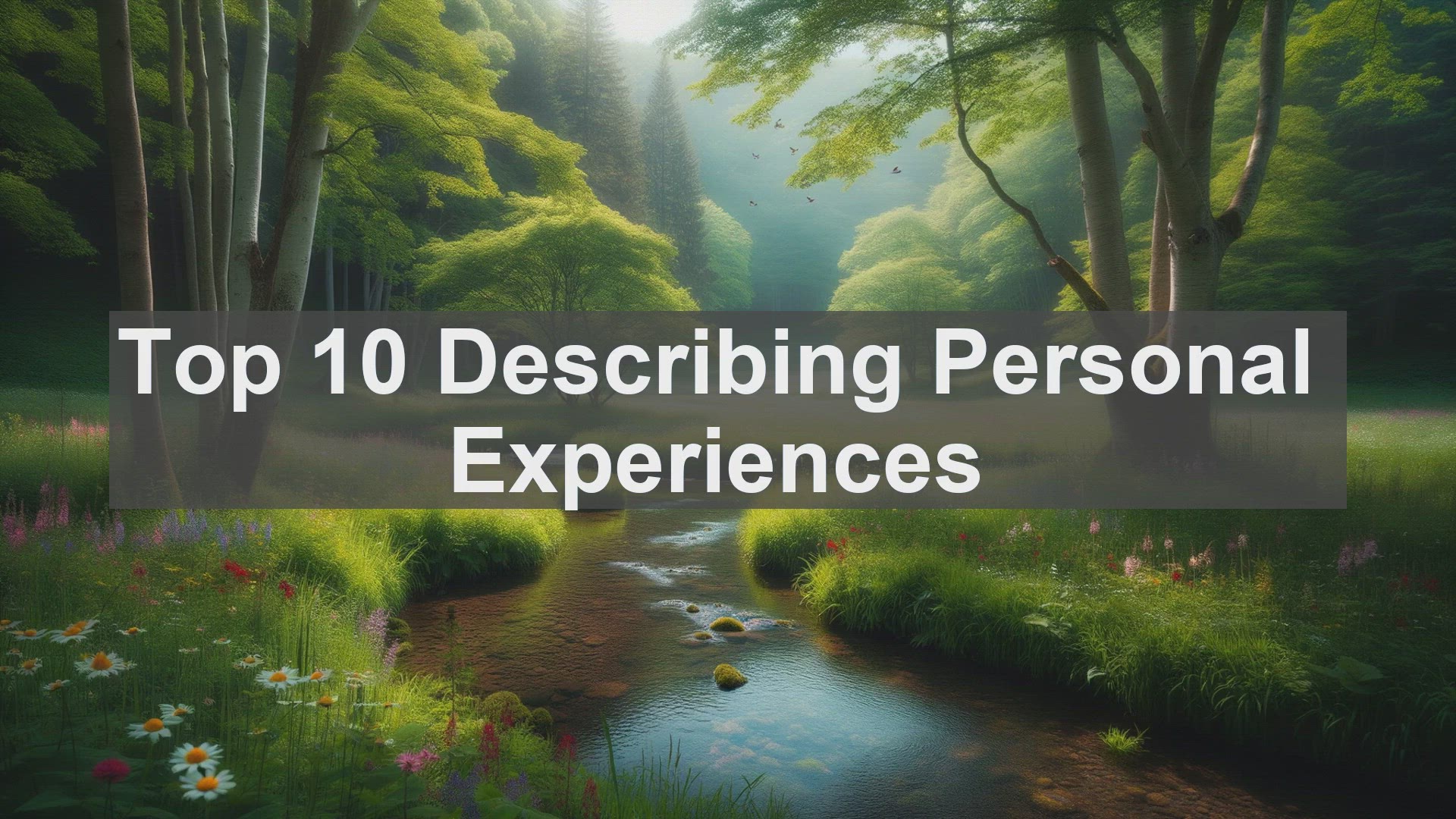 'Video thumbnail for Top 10 Describing Personal Experiences'