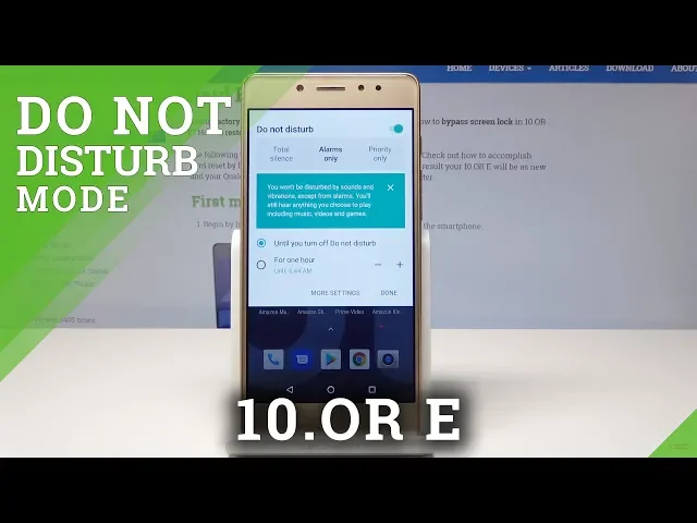 Video thumbnail for How to Enable Do Not Disturb Mode in 10.OR E - Mute Sounds / Allow Exceptions