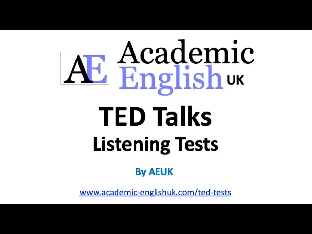 Video thumbnail for TED TALKS Listening Tests