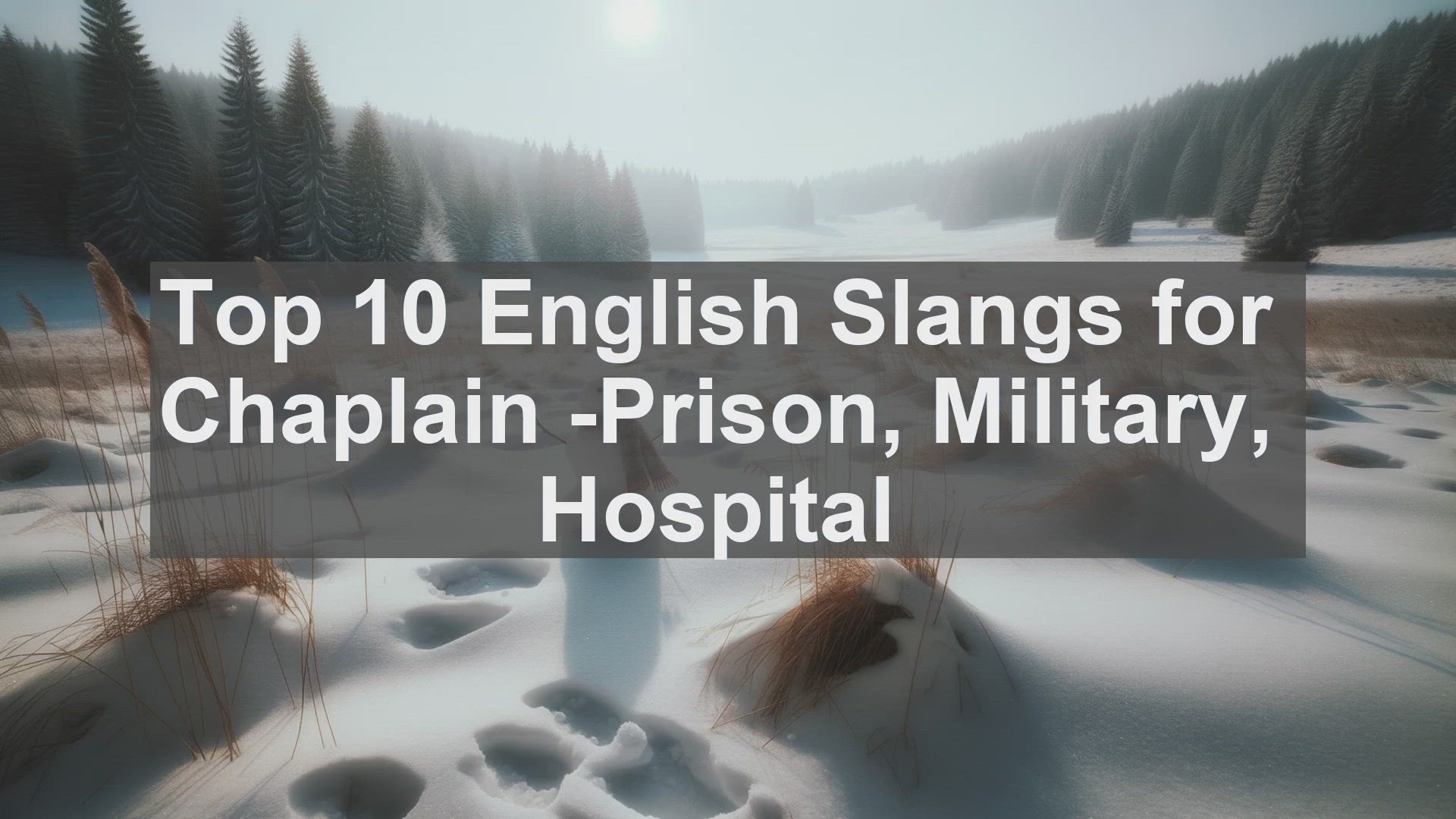 'Video thumbnail for Top 10 English Slangs for Chaplain Prison Military Hospital'