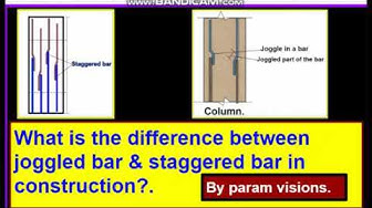 'Video thumbnail for What is the difference between joggled bar & a staggered bar in construction?'