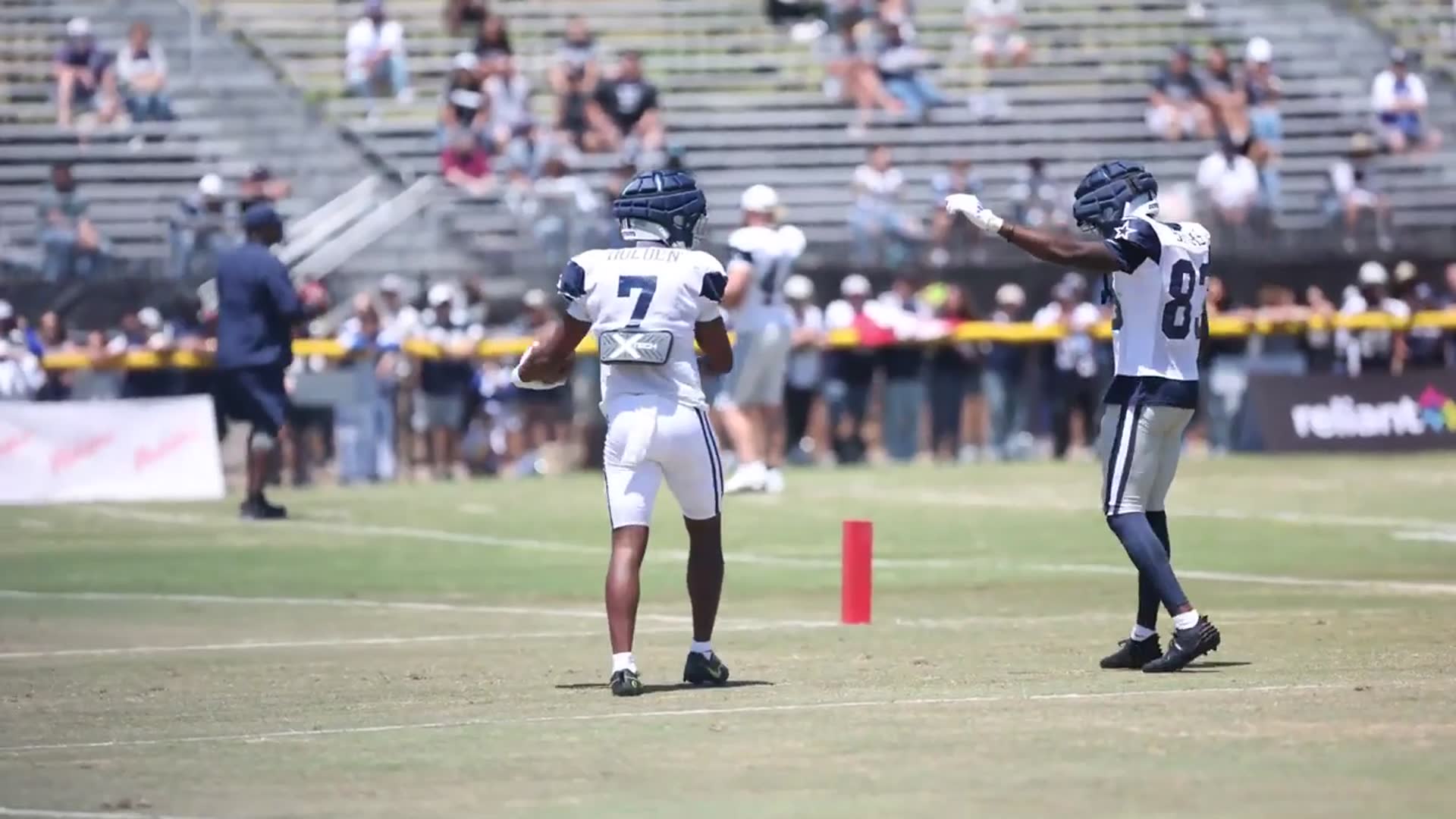 'Video thumbnail for law nation sports: traeshon holden shows off dallas cowboys training camp skills'
