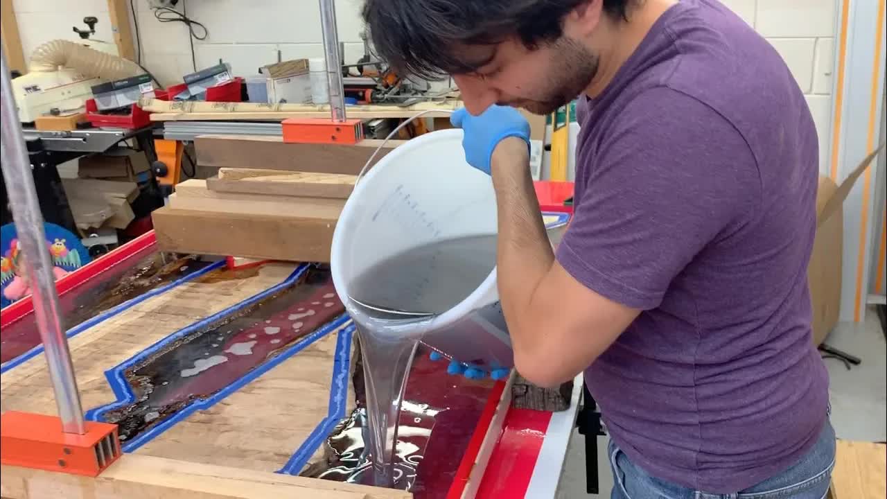 Video thumbnail for Epoxy Pour, Track Saw Holster, and Spice Box