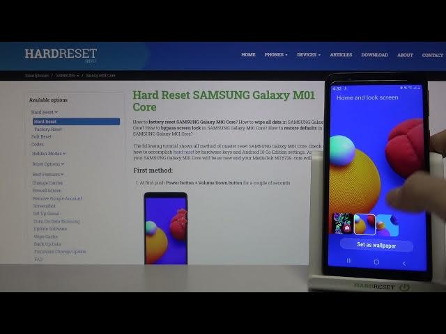 Video thumbnail for Default Wallpapers in Samsung Galaxy M01 Core – All Available Wallpapers