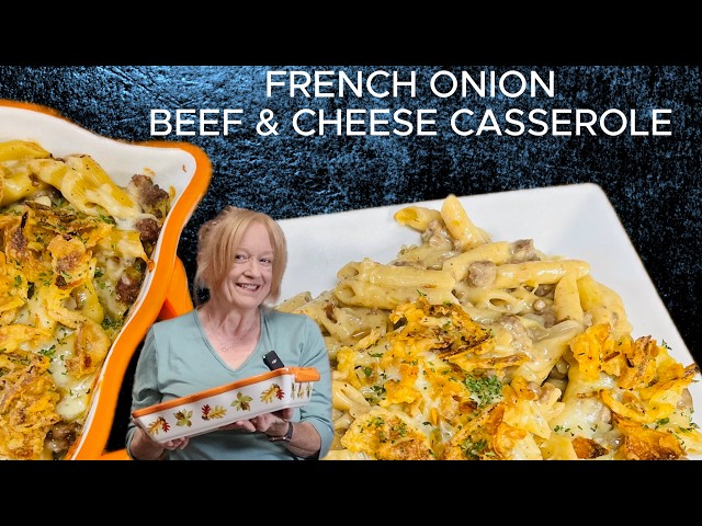 Video thumbnail for French Onion Beef & Cheese Casserole BEST TASTING DINNER