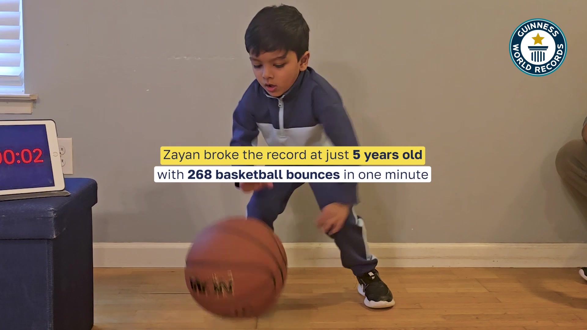 Video thumbnail for Most basketball bounces in one minute (Under 16s) - 268 by Zayan Ibrahim Mohamed Edrees