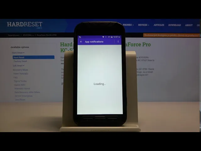 Video thumbnail for How to Get Into Notification Settings in Kyocera DuraForce Pro - Open Notifications Options