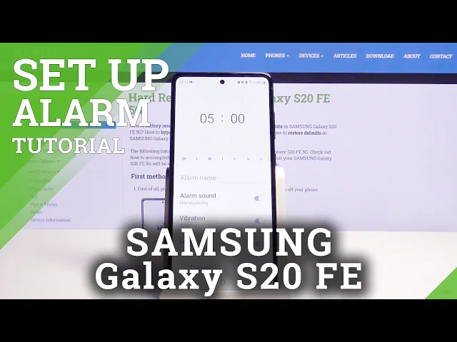 Video thumbnail for How to Set Up Alarm Clock on SAMSUNG Galaxy S20 FE 5G – Alarm Settings