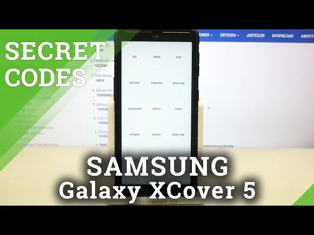 Video thumbnail for How to Use Secret Codes in SAMSUNG Galaxy XCover 5 – Open Hidden Modes / Hidden Options
