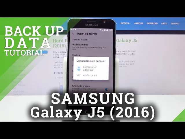 Video thumbnail for How to Perform Back Up in SAMSUNG GALAXY J5 (2016) - Back Up Data